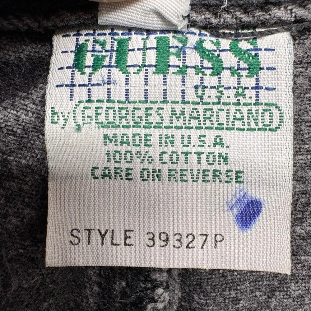Guess Denim Shorts Women 27 Acid Wash Black Vintage Georges Marciano USA - Picture 7 of 12